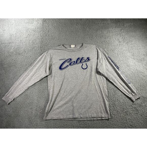 NFL Indianapolis Colts Shirt‎ Men Large Long Sleeve Graphic Crew Neck Tee - Picture 1 of 7